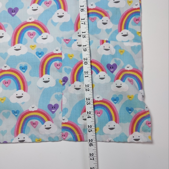 Scrubs Sort Sleeve Top Womens Blue Multi Rainbow Hearts, Small - Picture 6 of 12